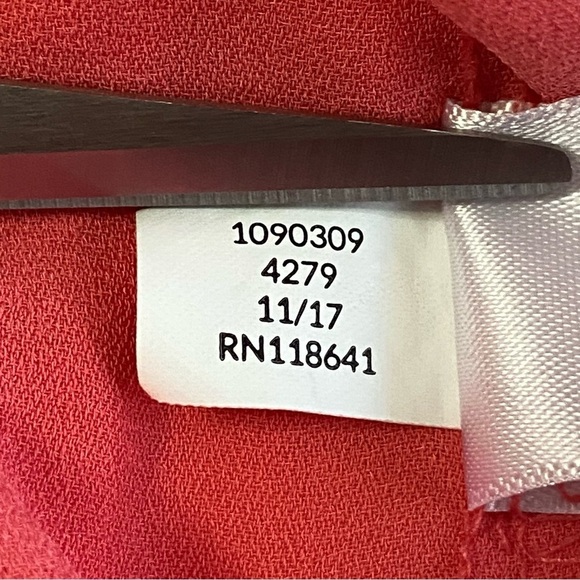 LANE BRYANT / Coral Pop Over Long Sleeve Blouse Size 26/28 - Picture 5 of 10